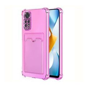 Microsonic Xiaomi Redmi Note 11 Card Slot Shock Pembe Cep Telefonu Kılıfı