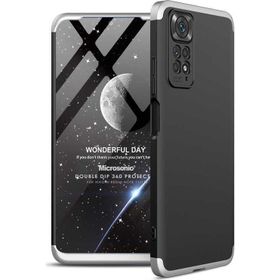 Microsonic Xiaomi Redmi Note 11 Double Dip 360 Protective Siyah Gri Cep Telefonu Kılıfı