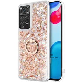 Microsonic Xiaomi Redmi Note 11 Glitter Liquid Holder Gold Cep Telefonu Kılıfı
