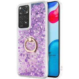 Microsonic Xiaomi Redmi Note 11 Glitter Liquid Holder Mor Cep Telefonu Kılıfı