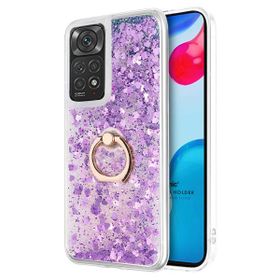 Microsonic Xiaomi Redmi Note 11 Glitter Liquid Holder Mor Cep Telefonu Kılıfı