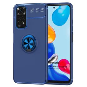 Microsonic Xiaomi Redmi Note 11 Kickstand Ring Holder Lacivert Cep Telefonu Kılıfı