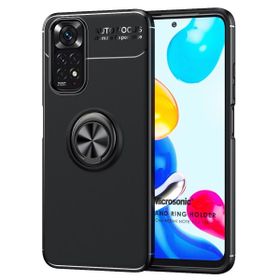 Microsonic Xiaomi Redmi Note 11 Kickstand Ring Holder Siyah Cep Telefonu Kılıfı