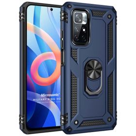 Microsonic Xiaomi Redmi Note 11 Military Ring Holder Lacivert Cep Telefonu Kılıfı