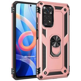 Microsonic Xiaomi Redmi Note 11 Military Ring Holder Rose Gold Cep Telefonu Kılıfı