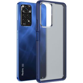 Microsonic Xiaomi Redmi Note 11 Pro 5G Frosted Frame Lacivert Cep Telefonu Kılıfı