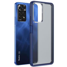 Microsonic Xiaomi Redmi Note 11 Pro 5G Frosted Frame Lacivert Cep Telefonu Kılıfı