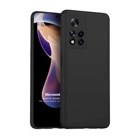 Microsonic Xiaomi Redmi Note 11 Pro Plus Matte Silicone Siyah Kılıf