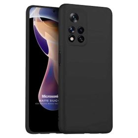 Microsonic Xiaomi Redmi Note 11 Pro Plus Matte Silicone Siyah Kılıf