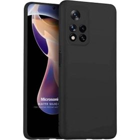 Microsonic Xiaomi Redmi Note 11 Pro Plus Matte Silicone Siyah Kılıf