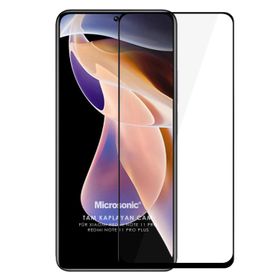 Microsonic Xiaomi Redmi Note 11 Pro Plus Tam Kaplayan Temperli Siyah Cam Ekran Koruyucu