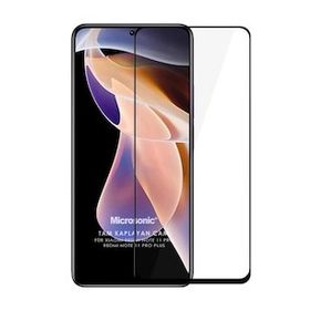 Microsonic Xiaomi Redmi Note 11 Pro Plus Tam Kaplayan Temperli Siyah Cam Ekran Koruyucu