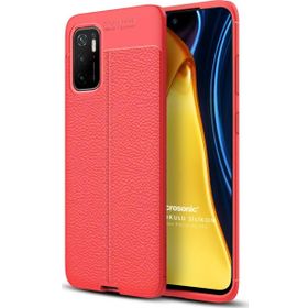 Microsonic Xiaomi Redmi Note 11 SE Deri Dokulu Silikon Kırmızı Cep Telefonu Kılıfı