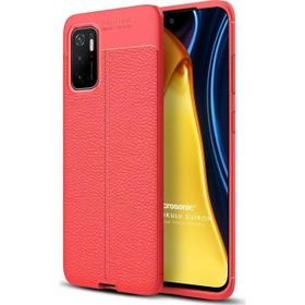 Microsonic Xiaomi Redmi Note 11 SE Deri Dokulu Silikon Kırmızı Cep Telefonu Kılıfı