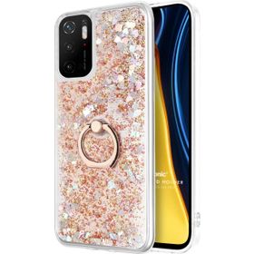 Microsonic Xiaomi Redmi Note 11 SE Glitter Liquid Holder Gold Cep Telefonu Kılıfı