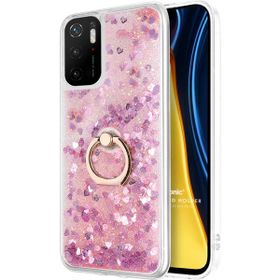 Microsonic Xiaomi Redmi Note 11 SE Glitter Liquid Holder Pembe Cep Telefonu Kılıfı