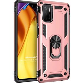 Microsonic Xiaomi Redmi Note 11 SE Military Ring Holder Rose Gold Cep Telefonu Kılıfı