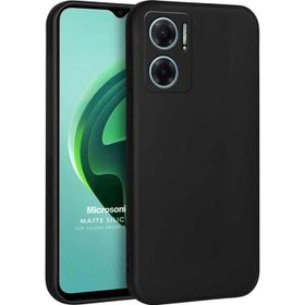 Microsonic Xiaomi Redmi Note 11E Matte Silicone Siyah Kılıf