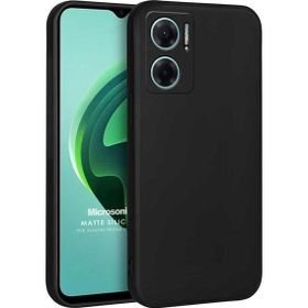 Microsonic Xiaomi Redmi Note 11E Matte Silicone Siyah Kılıf