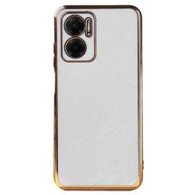 Microsonic Xiaomi Redmi Note 11E Olive Plated Beyaz Cep Telefonu Kılıfı