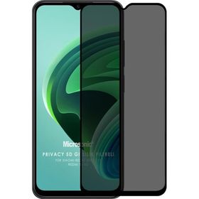 Microsonic Xiaomi Redmi Note 11E Privacy 5D Gizlilik Filtreli Siyah Cam Ekran Koruyucu