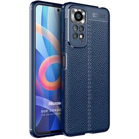 Microsonic Xiaomi Redmi Note 11S Deri Dokulu Silikon Cep Telefonu Kılıfı