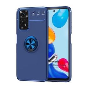 Microsonic Xiaomi Redmi Note 11S Kickstand Ring Holder Lacivert Cep Telefonu Kılıfı