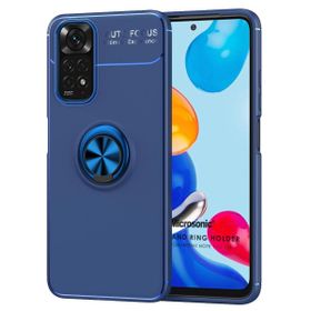 Microsonic Xiaomi Redmi Note 11S Kickstand Ring Holder Lacivert Cep Telefonu Kılıfı