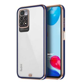 Microsonic Xiaomi Redmi Note 11S Laser Plated Soft Lacivert Cep Telefonu Kılıfı
