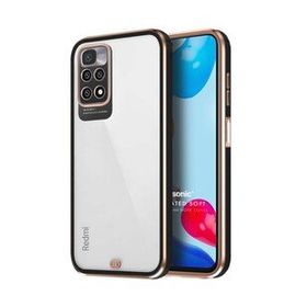Microsonic Xiaomi Redmi Note 11S Laser Plated Soft Siyah Cep Telefonu Kılıfı