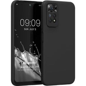 Microsonic Xiaomi Redmi Note 11S Matte Silicone Siyah Kılıf