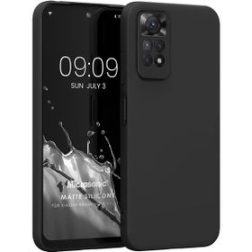 Microsonic Xiaomi Redmi Note 11S Matte Silicone Siyah Kılıf