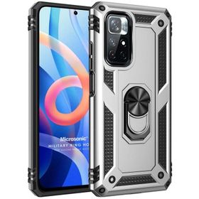 Microsonic Xiaomi Redmi Note 11T Military Ring Holder Cep Telefonu Kılıfı