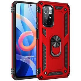 Microsonic Xiaomi Redmi Note 11T Military Ring Holder Cep Telefonu Kılıfı