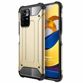 Microsonic Xiaomi Redmi Note 11T Rugged Armor Gold Cep Telefonu Kılıfı
