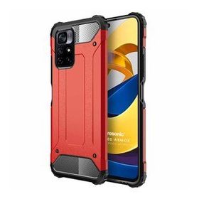 Microsonic Xiaomi Redmi Note 11T Rugged Armor Kırmızı Cep Telefonu Kılıfı