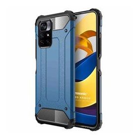 Microsonic Xiaomi Redmi Note 11T Rugged Armor Mavi Cep Telefonu Kılıfı