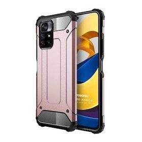 Microsonic Xiaomi Redmi Note 11T Rugged Armor Rose Gold Cep Telefonu Kılıfı