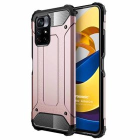 Microsonic Xiaomi Redmi Note 11T Rugged Armor Rose Gold Cep Telefonu Kılıfı