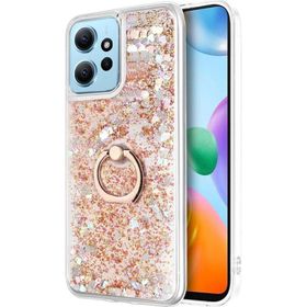 Microsonic Xiaomi Redmi Note 12 4G Glitter Liquid Holder Gold Cep Telefonu Kılıfı