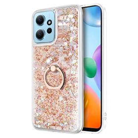 Microsonic Xiaomi Redmi Note 12 4G Glitter Liquid Holder Gold Cep Telefonu Kılıfı