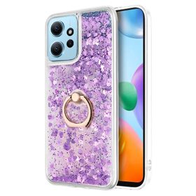 Microsonic Xiaomi Redmi Note 12 4G Glitter Liquid Holder Mor Cep Telefonu Kılıfı