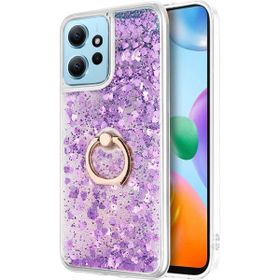 Microsonic Xiaomi Redmi Note 12 4G Glitter Liquid Holder Mor Cep Telefonu Kılıfı