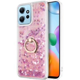 Microsonic Xiaomi Redmi Note 12 4G Glitter Liquid Holder Pembe Kılıf