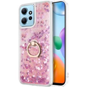 Microsonic Xiaomi Redmi Note 12 4G Glitter Liquid Holder Pembe Kılıf