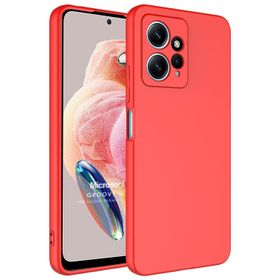 Microsonic Xiaomi Redmi Note 12 4G Groovy Soft Kırmızı Cep Telefonu Kılıfı