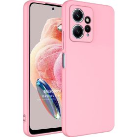 Microsonic Xiaomi Redmi Note 12 4G Groovy Soft Pembe Cep Telefonu Kılıfı