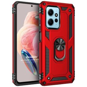 Microsonic Xiaomi Redmi Note 12 4G Military Ring Holder Kırmızı Cep Telefonu Kılıfı
