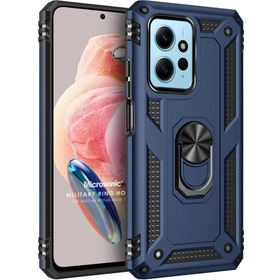 Microsonic Xiaomi Redmi Note 12 4G Military Ring Holder Lacivert Cep Telefonu Kılıfı