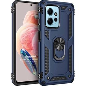 Microsonic Xiaomi Redmi Note 12 4G Military Ring Holder Lacivert Cep Telefonu Kılıfı